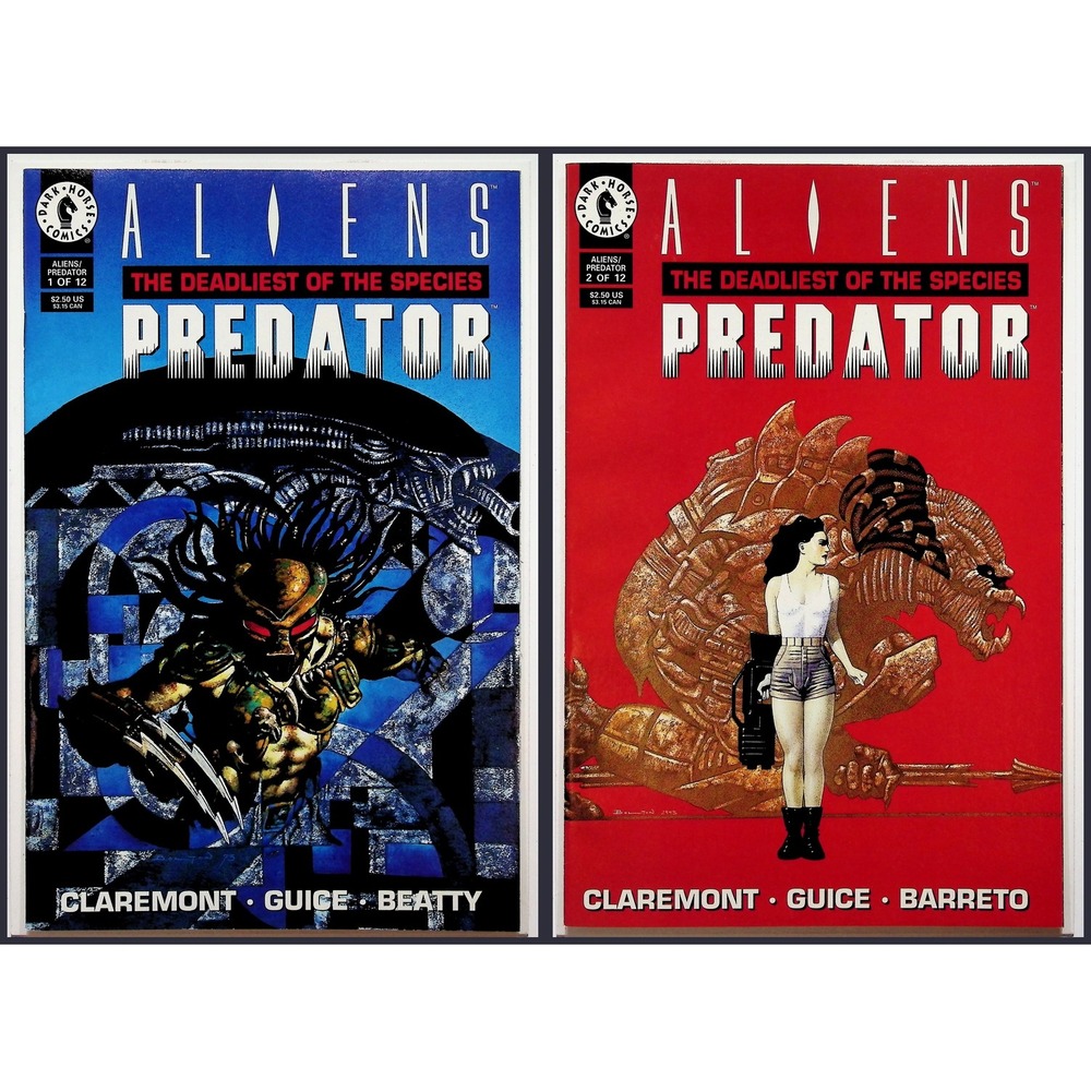 Dark Horse Comic Book Aliens Predator‎ Deadliest of the Species #1 #2 1993